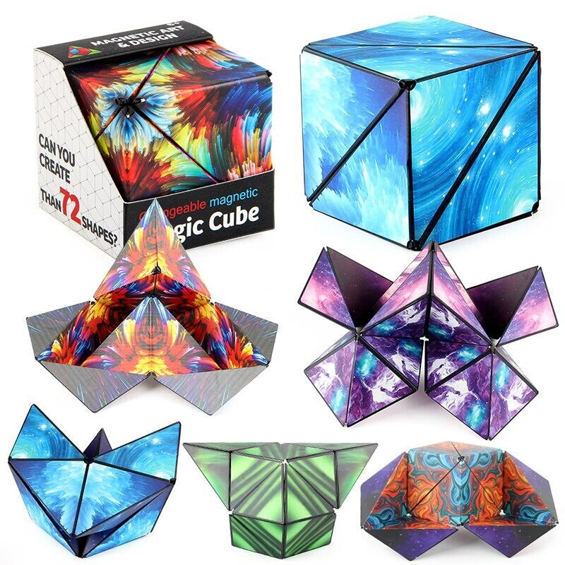 Unisex magic cube fidget toy, excellent for stress relief & sensory stimulation.