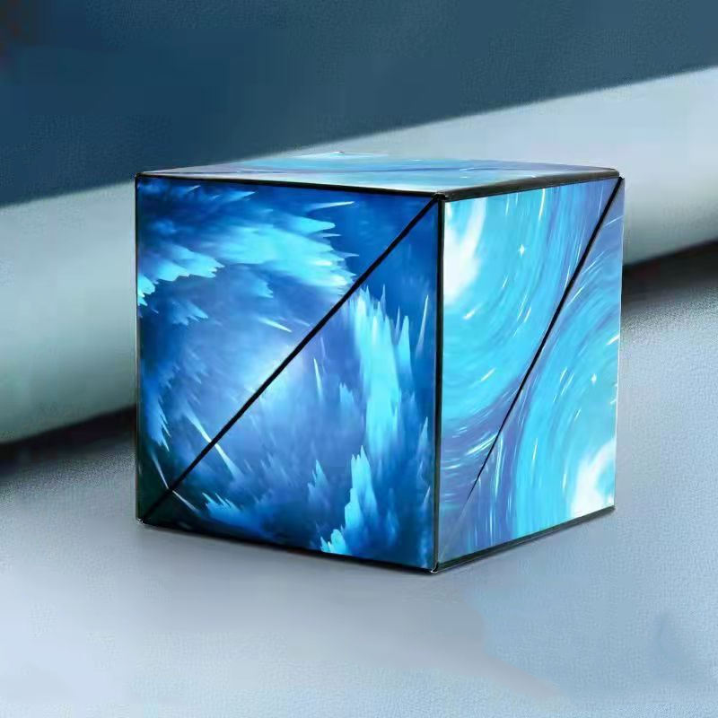 Geometric puzzle cube, a challenging brain game & mind stimulant for all ages.