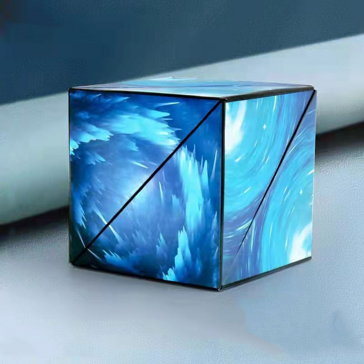Geometric puzzle cube, a challenging brain game & mind stimulant for all ages.