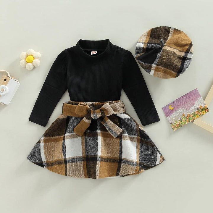 Baby girls' knitted turtleneck and dress winter set, showcasing a classic and timeless design