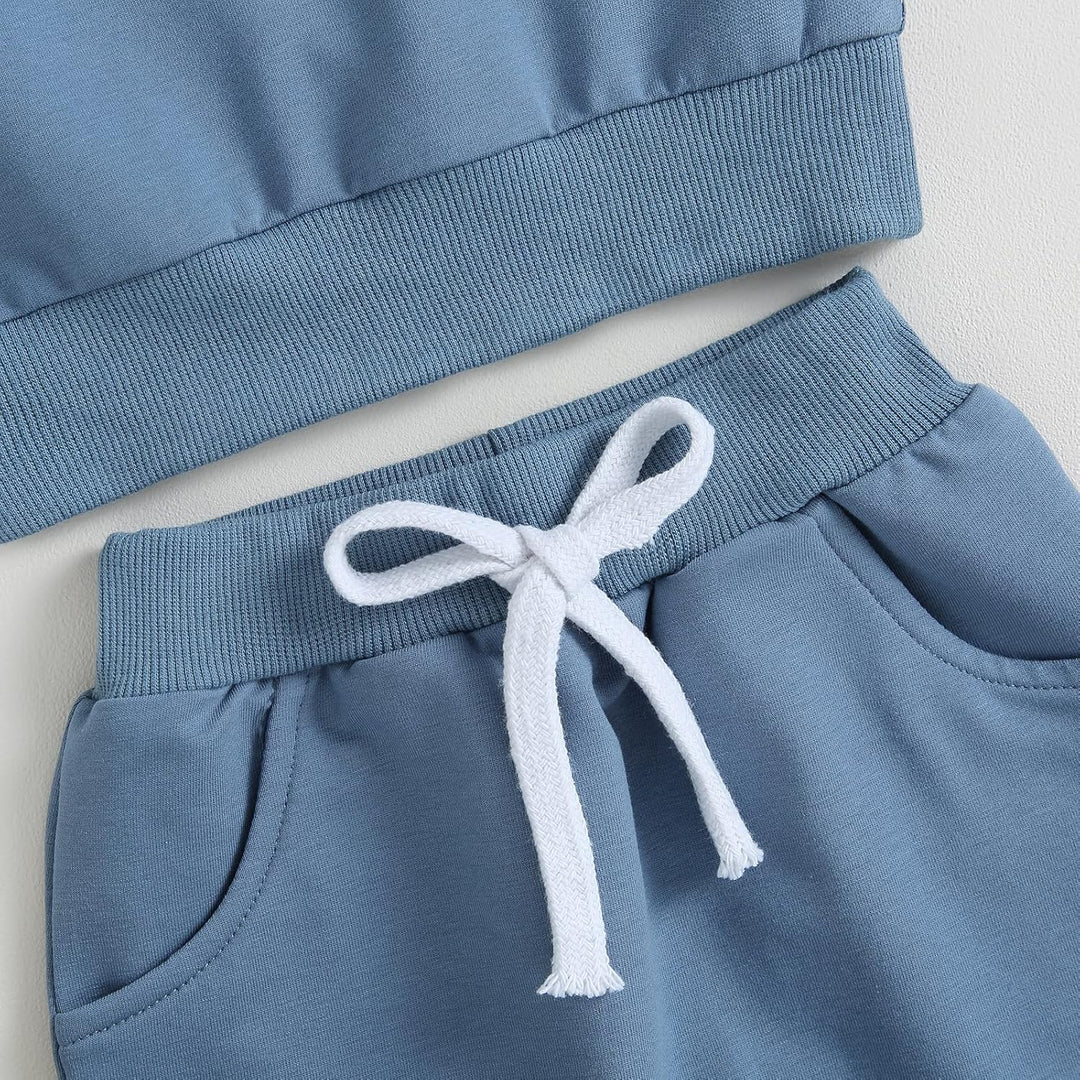 Baby's first winter jogger set, contrast elements, premium cotton blend.