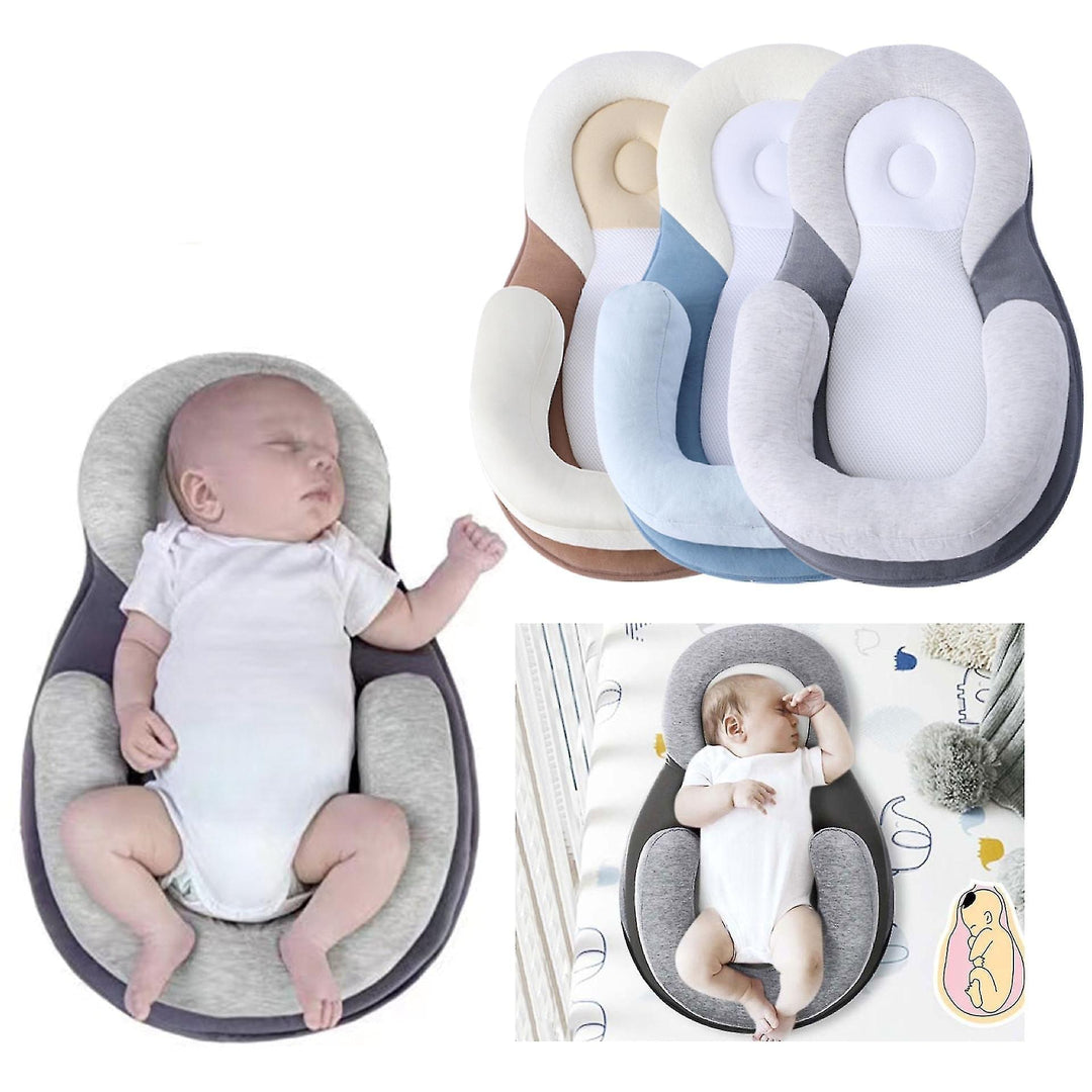 Comfortable SnuggleSleep orthopedic baby bed, promoting safe sleep & digestion for newborns.