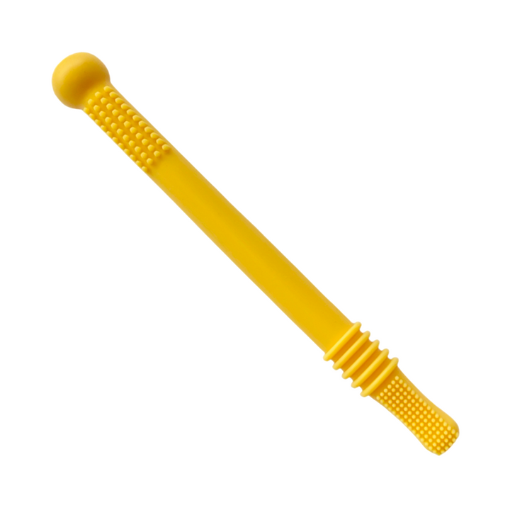 Flexible Baby Teething Tube, ChewyCalm, for sensitive gums. Provides newborn gum relief & a safe infant chew.