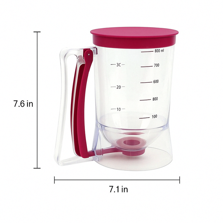 Mess-free batter & dough dispenser ensures clean and precise baking. Ideal for cupcakes & pancakes.