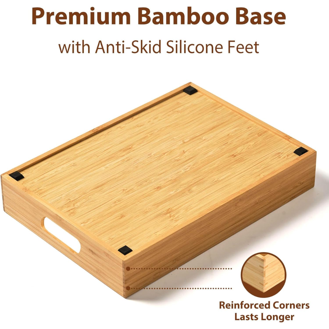 Cabinet-friendly bamboo kitchen lid holder, TopKeeper, enhancing home organization