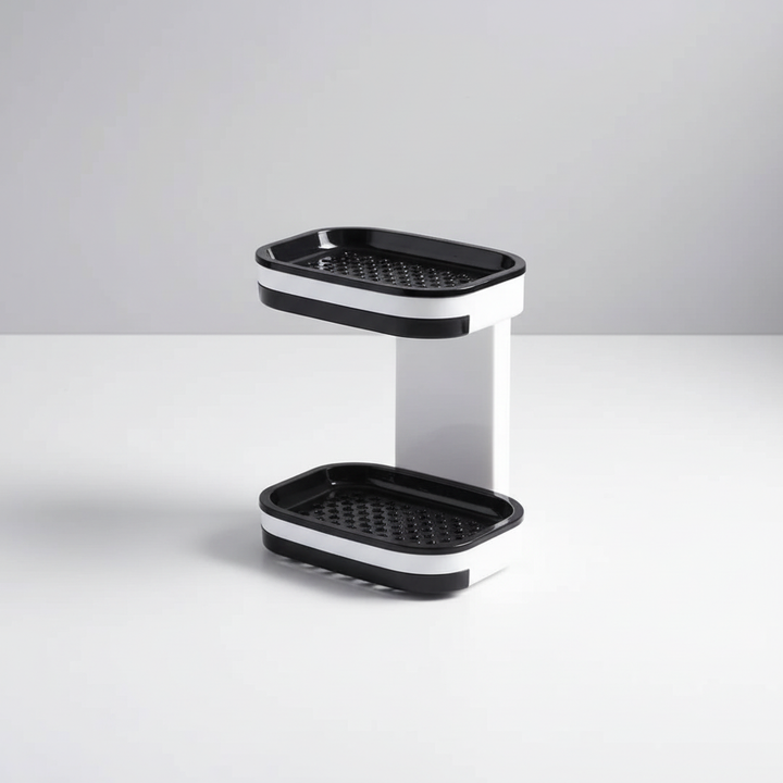 Versatile ABS soap holder for shower or sink, a practical bathroom and kitchen storage solution