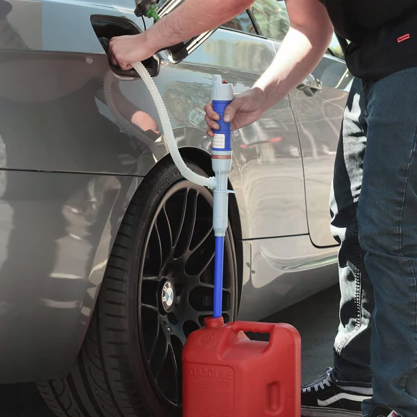 Battery powered electric liquid transfer pump for siphoning gas, fuel, diesel, and water. Portable & efficient.