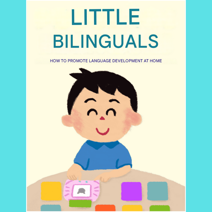 Educational toy: talking flashcards for toddlers mastering Spanish & English.