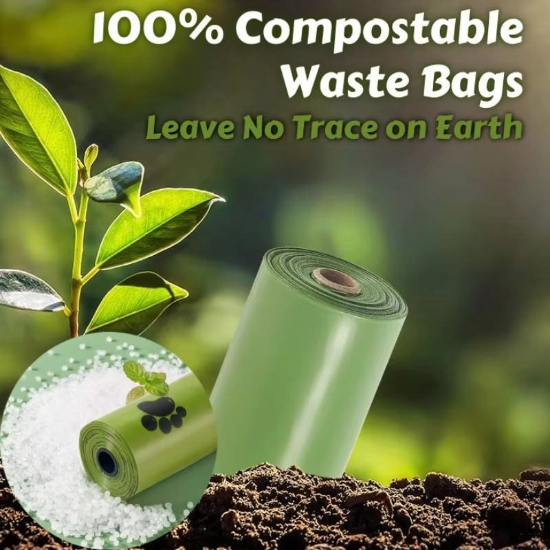 Bulk pack of biodegradable dog waste bags & dispenser. Strong, leak-proof for daily, eco-conscious pet cleanup.