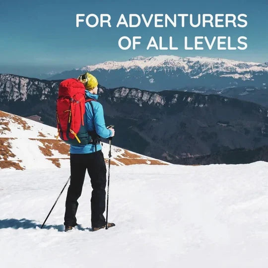 Unisex automatic retractable hiking stick; essential trail equipment for all adventure seekers.