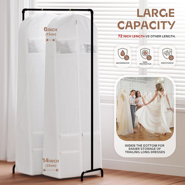 Garment bag in grey, perfect for destination weddings or special events