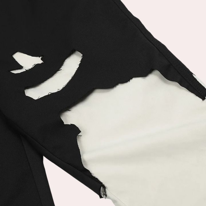 Men's straight fit casual black cotton trousers. Versatile for everyday fashion, offering a comfortable & timeless look.