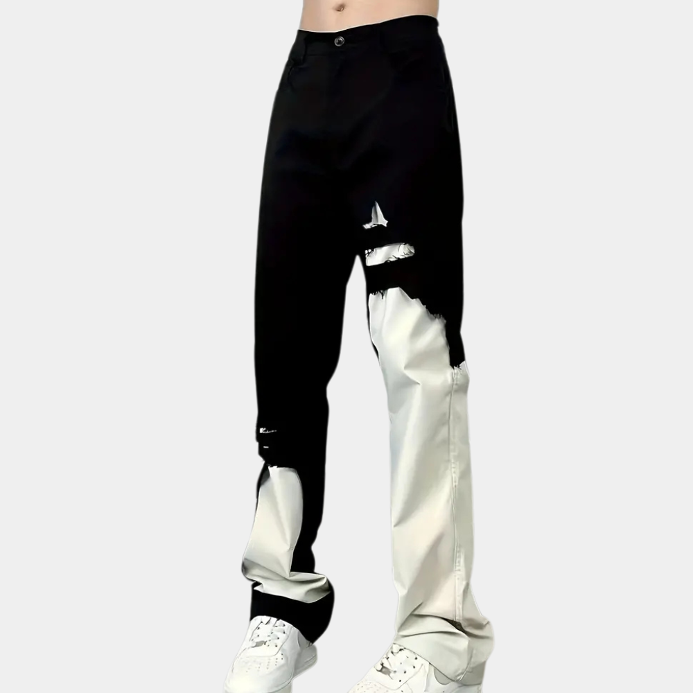 Stylish black casual trousers for men, cotton & straight fit. Perfect for comfortable everyday fashion with timeless appeal.