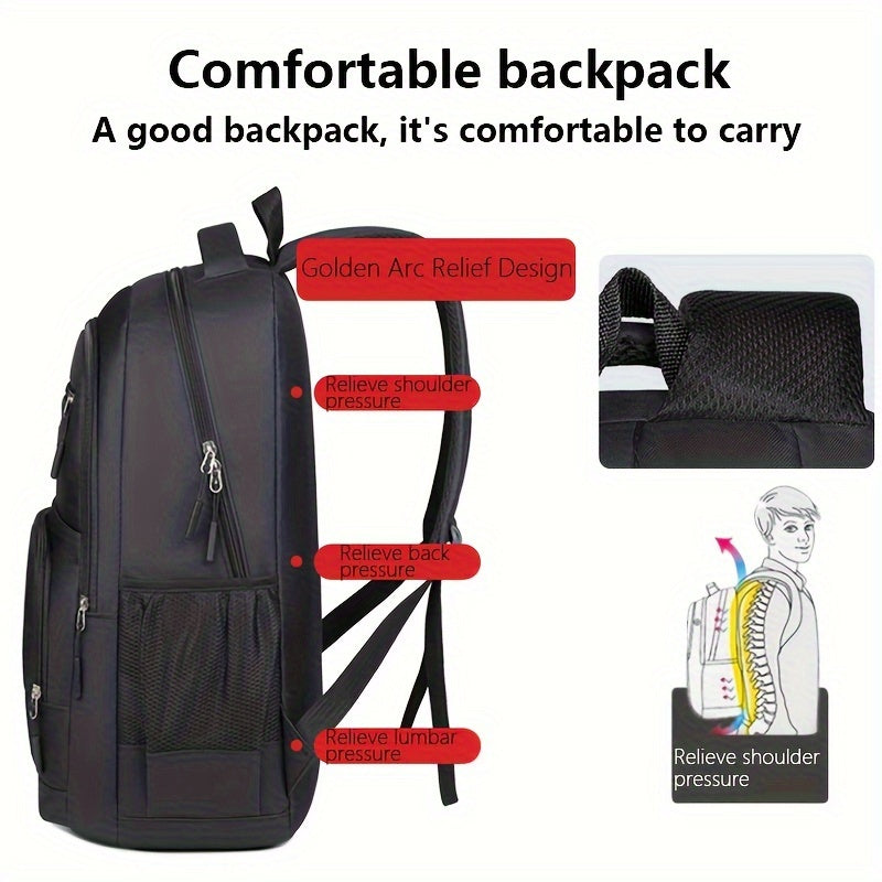 Blue men's large capacity travel backpack, comfortable and durable for long-haul adventures.