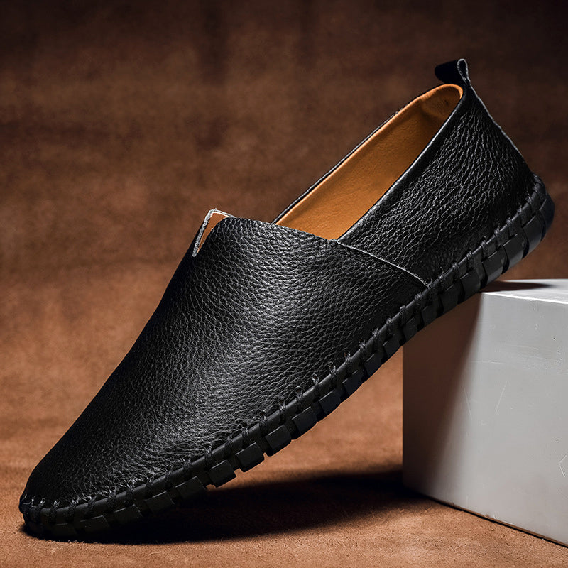 Stylish blue men's slip-on loafers for a modern, versatile look. Perfect casual & semi-formal shoes.