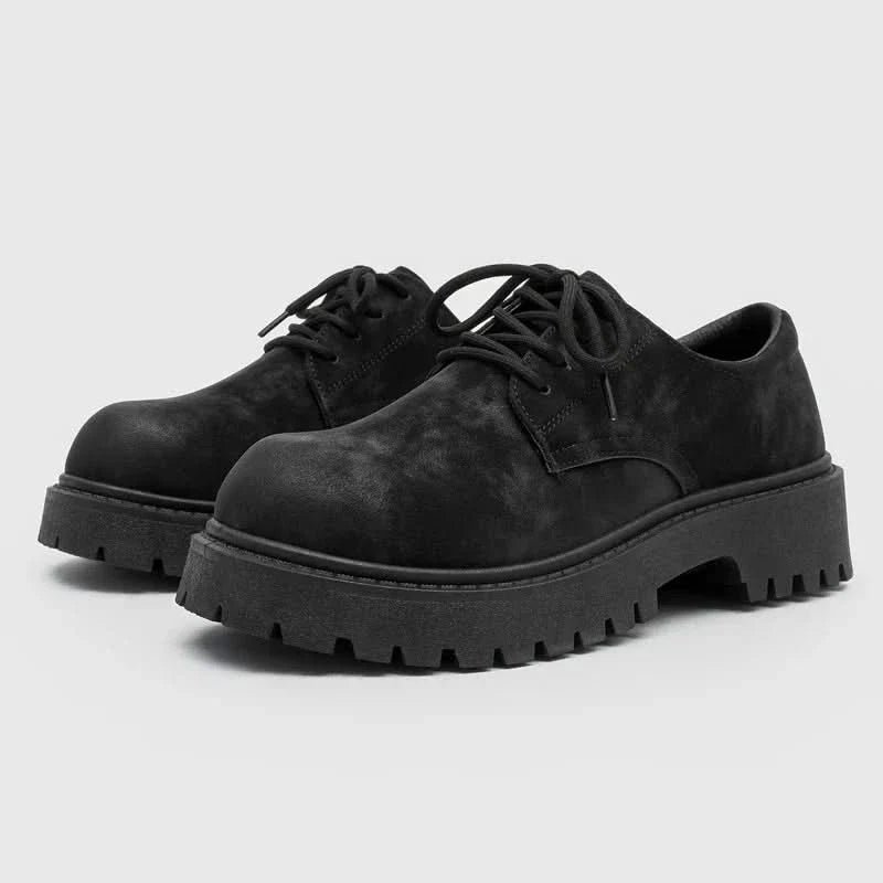 Comfortable men's brown derby shoes with a thick sole, suitable for both formal and casual outfits.