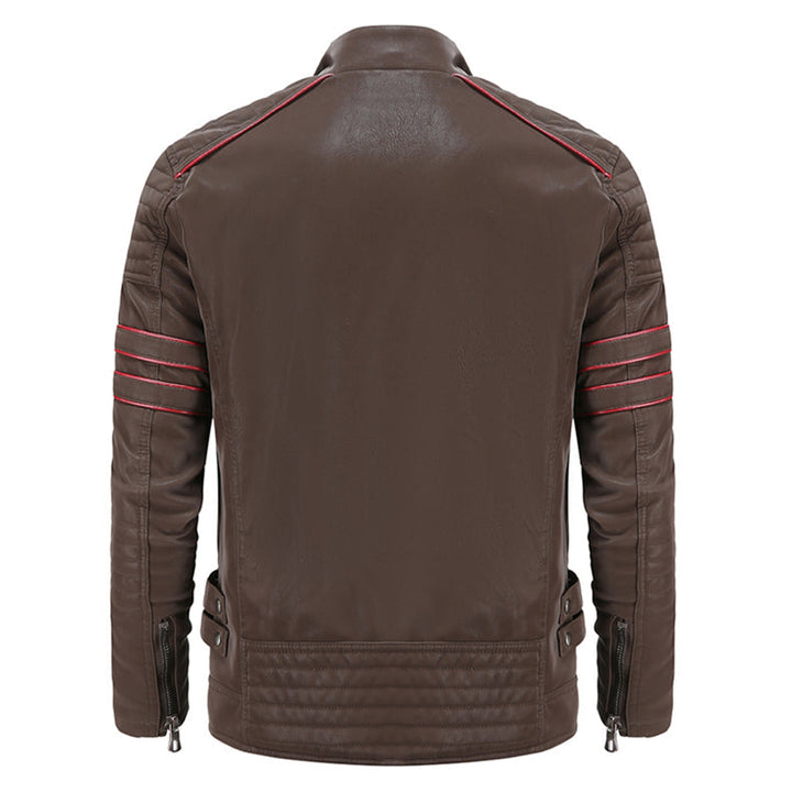 Men's Titanium Rogue leather jacket in black. Fashionable and sleek outerwear, ideal for a statement casual look.