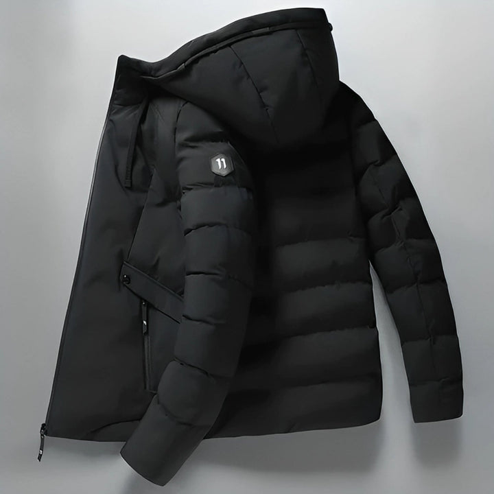 Durable Arwin men's waterproof winter parka, warm & fleece-lined for cold weather outdoor adventures.