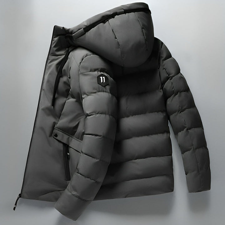 Blue men's waterproof winter parka jacket, perfect for ultimate warmth during outdoor casual activities.