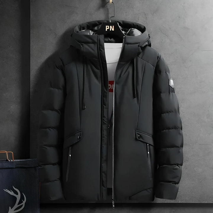 Men's waterproof winter parka jacket, warm, durable, and fleece-lined for ultimate cold weather protection.