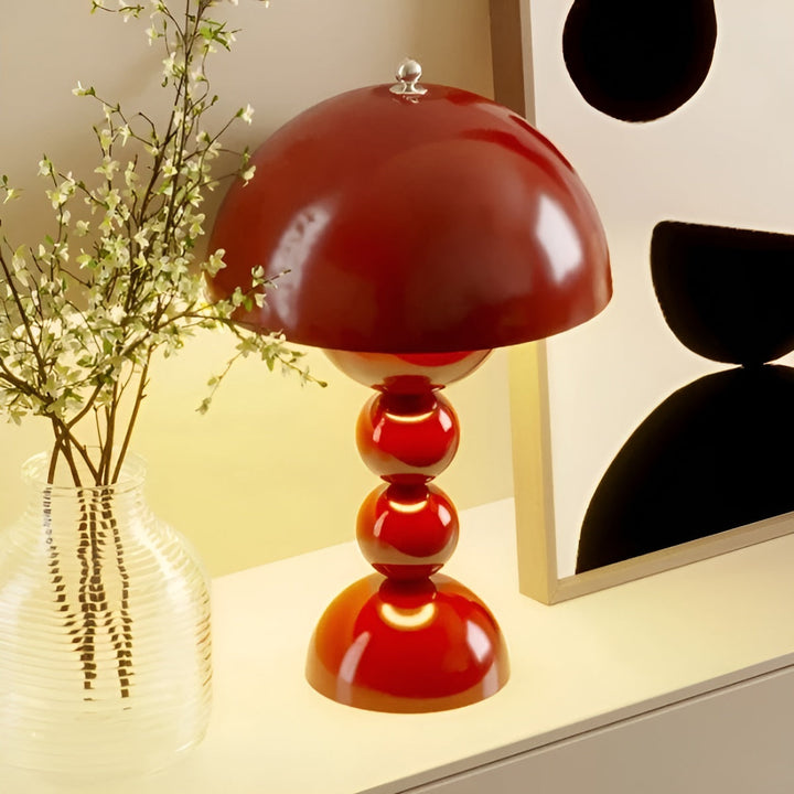 Black LED table lamp, modern minimalist, dimmable feature for versatile lighting.