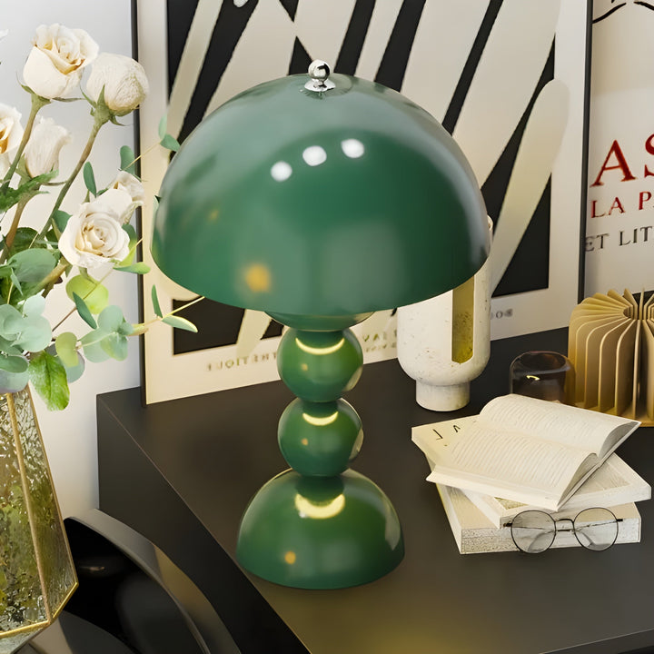 White minimalist LED desk lamp, Scandinavian appeal, energy-efficient lighting.