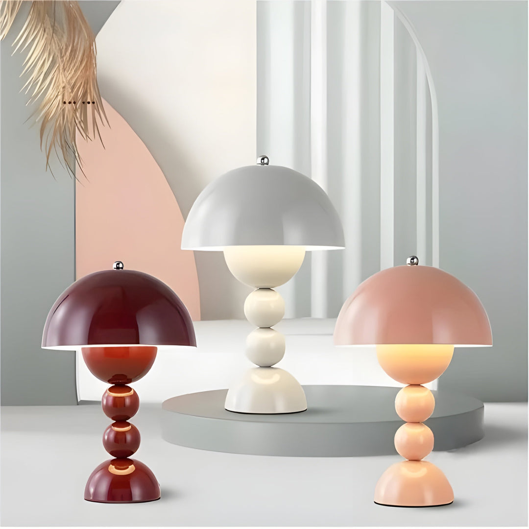 Yellow accent lighting, dimmable LED, portable Nordic lamp for stylish homes.