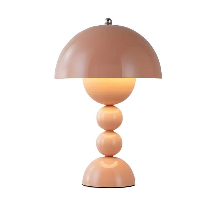 White Scandinavian accent desk lamp, stylish dimmable LED lighting.