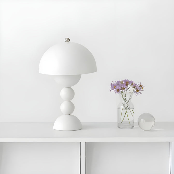 Yellow Nordic accent lamp, portable LED, brings stylish and warm lighting to homes.