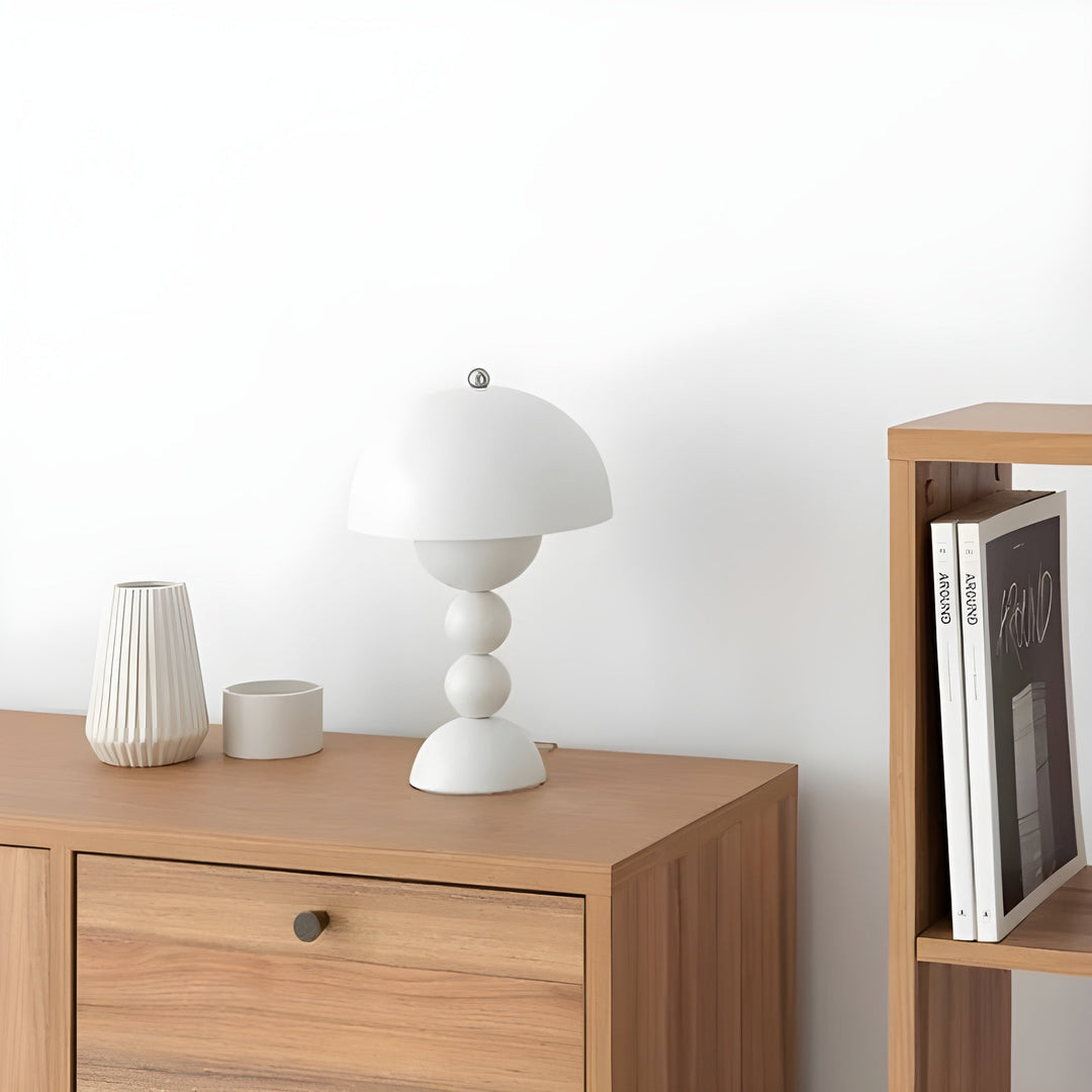 Modern black dimmable LED table lamp, perfect as a stylish home decor element.