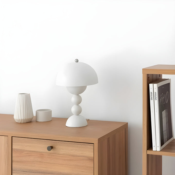Modern black dimmable LED table lamp, perfect as a stylish home decor element.