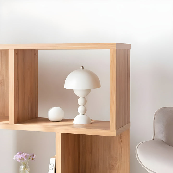 Scandinavian white LED desk lamp, minimalist design with dimmable functionality.