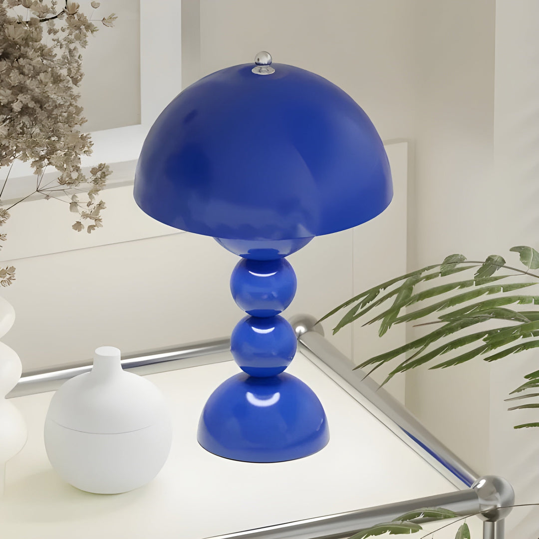 Yellow portable accent lamp, Nordic style, LED and dimmable for versatile use.