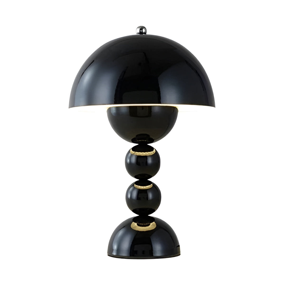 Yellow portable LED table lamp, Nordic minimalist interior design.