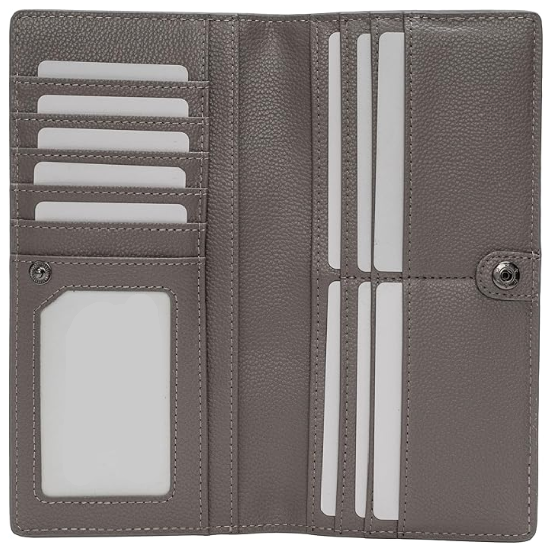 Dark RFID blocking minimalist wallet, essential for secure card protection & everyday use.