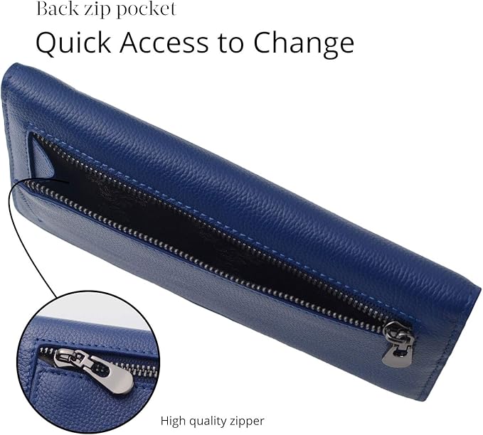 Secure RFID blocking wallet, multiple card slots visible, minimalist design.