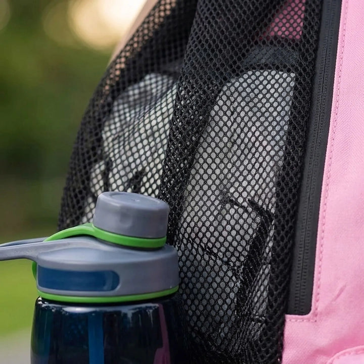Versatile black athletic drawstring backpack, perfect for gym, sports, and light travel.