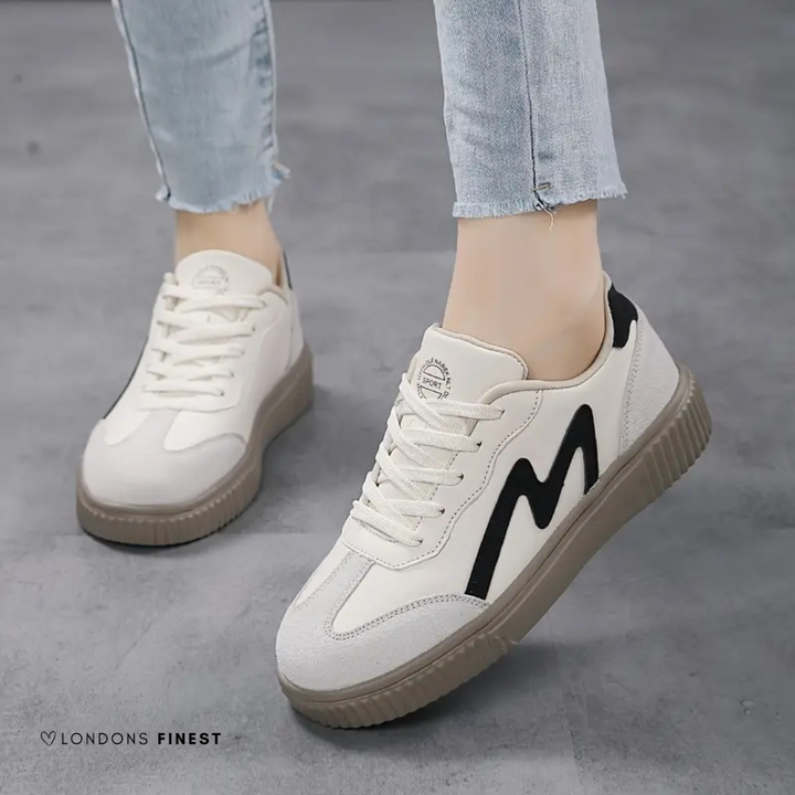 Khaki women's casual comfort sneakers featuring a cushioned sole for all-day support and stylish wear.