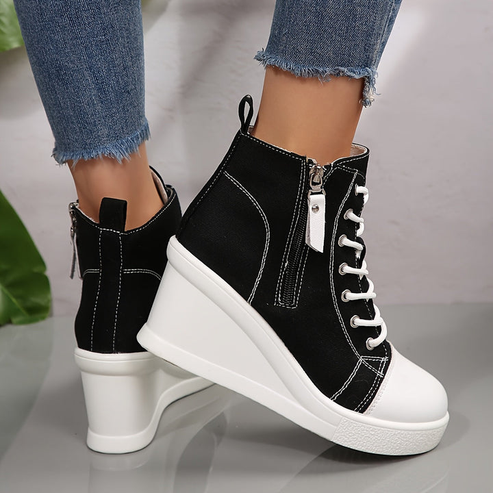 Denim Blue Slip-On Fashion Sneakers for women, blending casual footwear & streetwear trends.