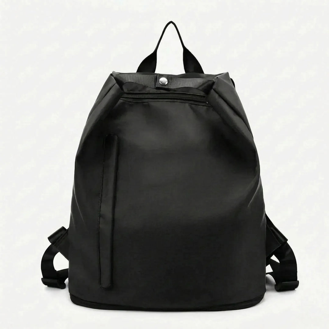 Women's durable polyester travel backpack with wet/dry pocket & shoe compartment, perfect for gym, sports & travel.