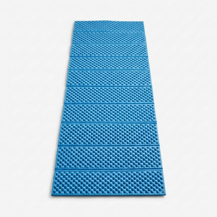 Ultralight blue hiking sleeping pad, perfect for camping & travel.