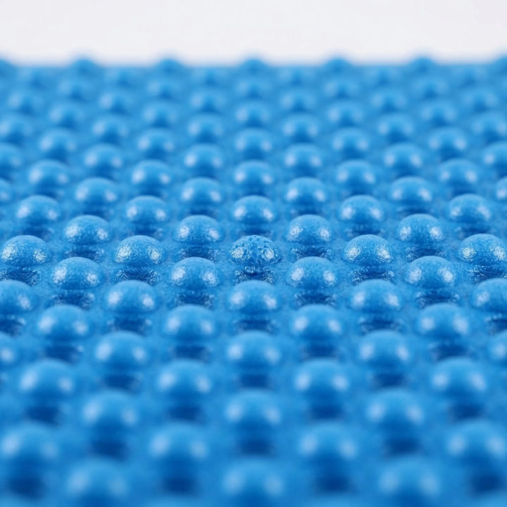 Unisex ultralight blue camping mat, foldable for hiking & outdoor travel.