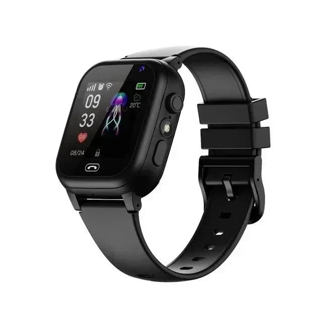 Blue Kids' 4G GPS Smartwatch with video call, SOS, and parental control for child safety & communication.