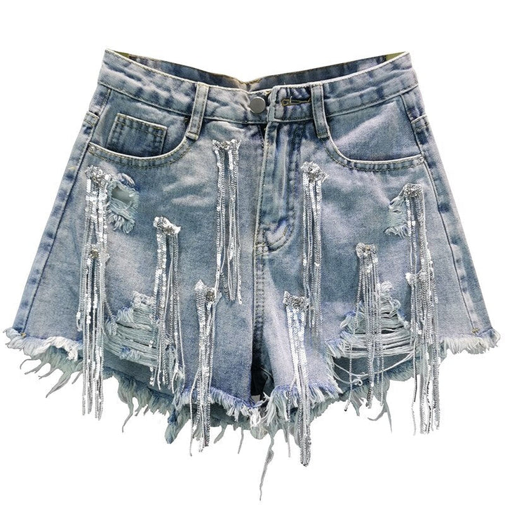 Blue women's everyday comfort shorts, perfect for versatile casual wear & warm weather activities.