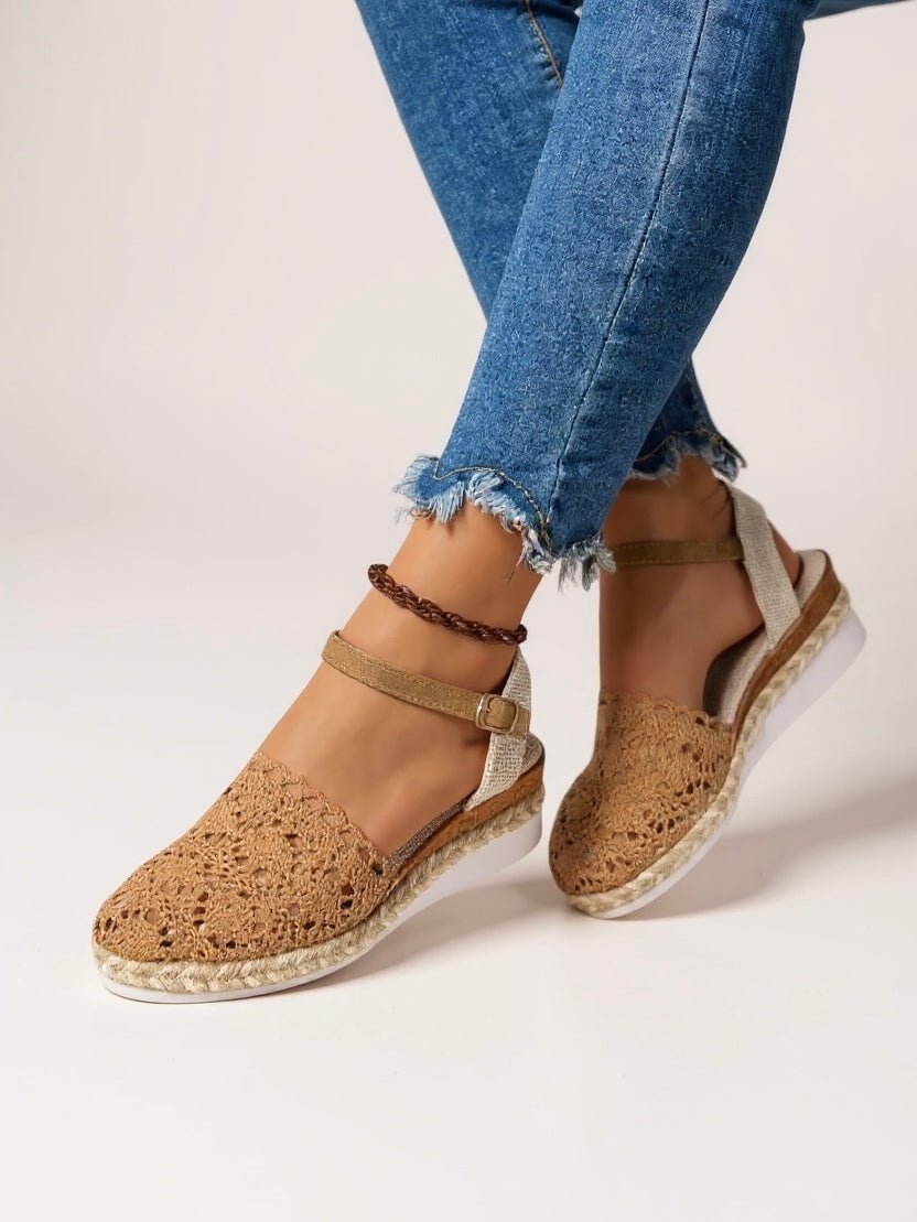 Bohemian espadrille platform sandals for women, perfect for summer casual wear.