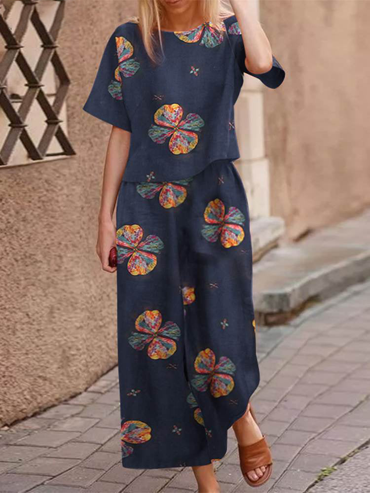 Lightweight women's Zephyra two-piece, cotton boho summer outfit, flattering design