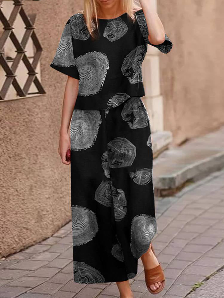 Zephyra two-piece cotton set for women, boho style summer wear, comfortable fit