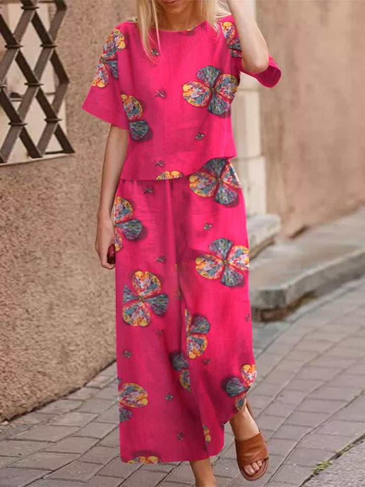 Boho Zephyra summer outfit, women's cotton two-piece, stylish and flattering