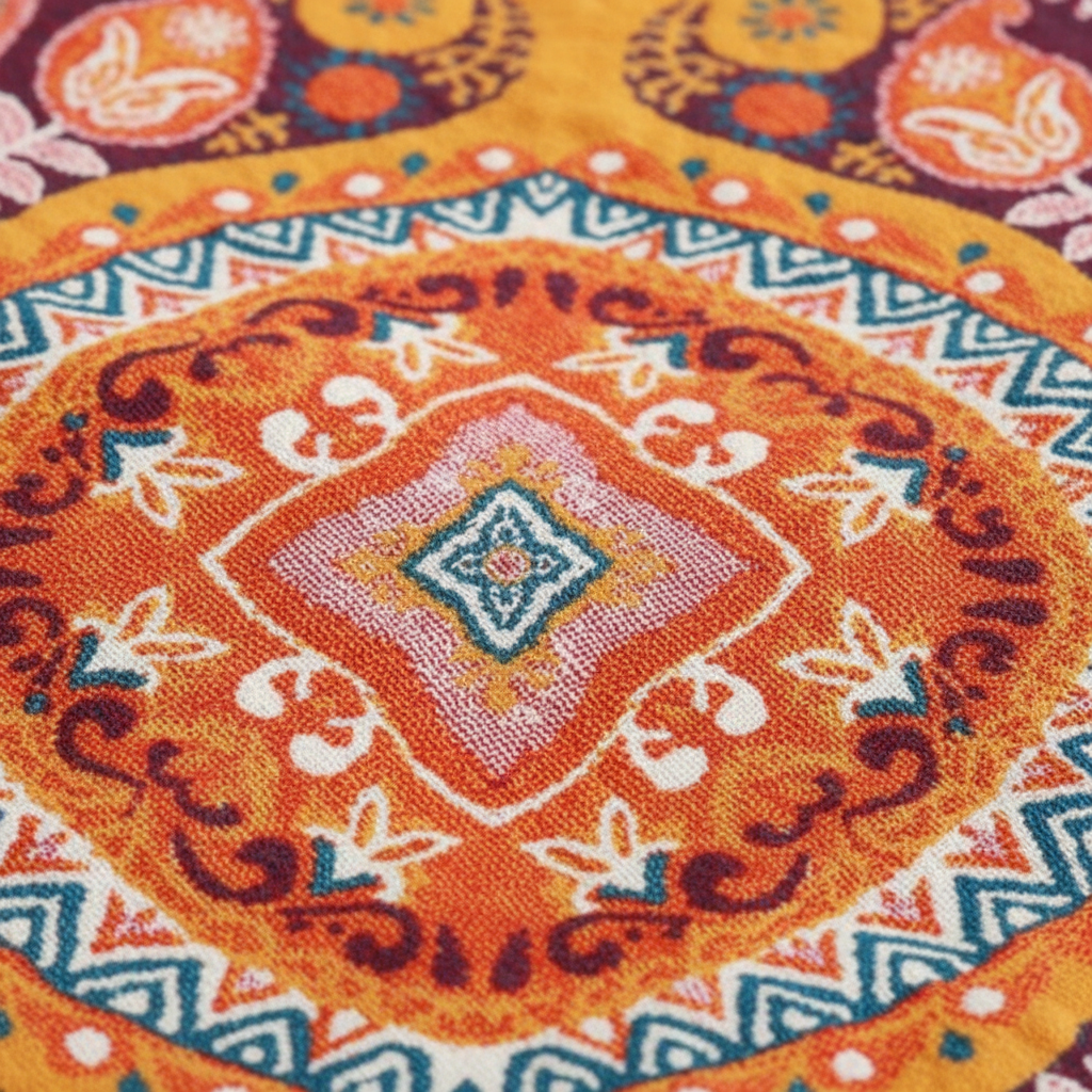 Unisex boho cotton towel, versatile as a beach towel, picnic blanket, or decorative throw, soft and absorbent