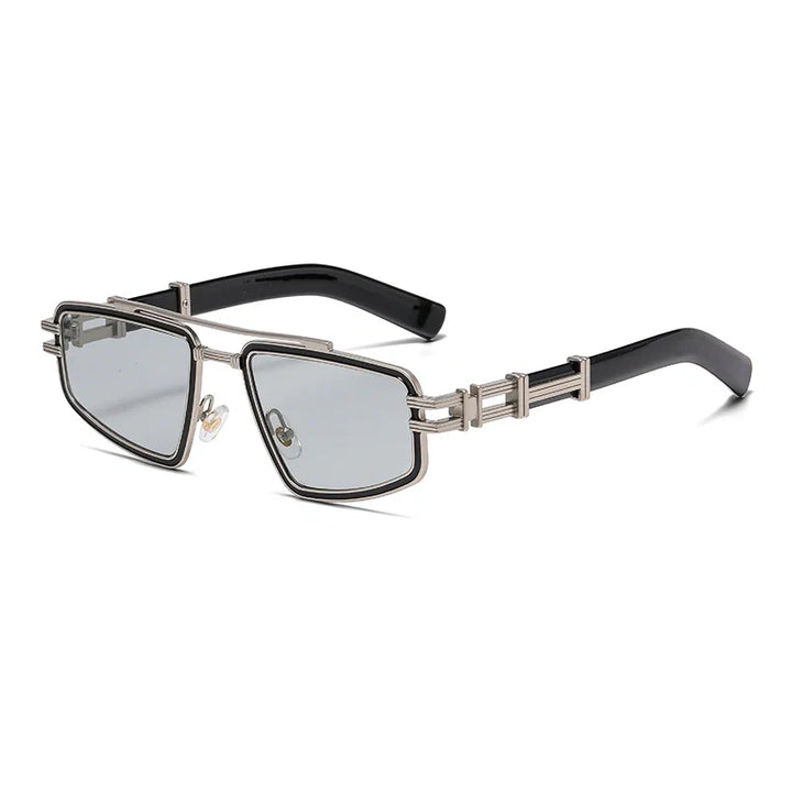 Premium unisex sunglasses featuring a bold geometric look and advanced UV protection.
